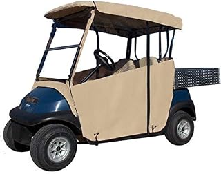 Golf Cart Cover – 3-Sided “Over-The-Top” Cart Cover for Yamaha Drive & Drive 2 – Drivable Golf Cart Cover Enclosure – Sunbrella Canvas - Cart Cover for Golfers – Fits Golf Bags, Utility Box