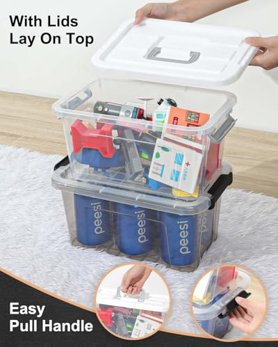 Save 36% on NUMIFUN 6-Pack Clear Stackable Storage Bins