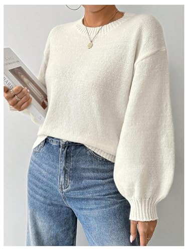 SOLY HUX Women's Crewneck Knitted Fall Sweater Long Sleeve Shirt Pullover Casual Knitwear4