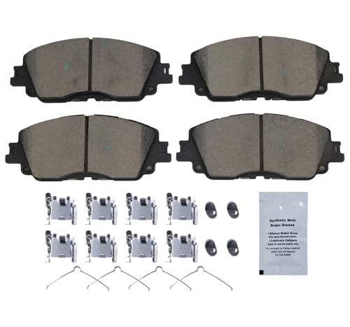 Image of HUSCH D2076 Front Ceramic Brake Pads Kit Fit For Lexus ES250 2021-2022, For ES350 2019-2022, For UX200 2019-2022, For UX250h 2019-2022, For Toyota Avalon 2019-2022, For C-HR 2018-2022