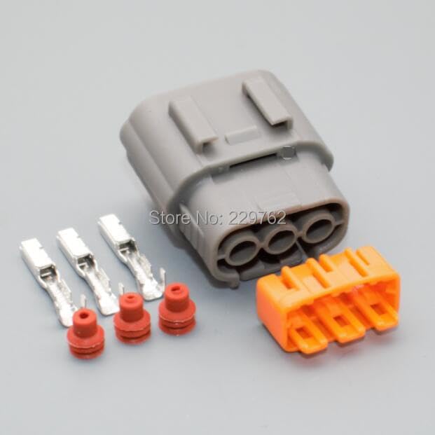 Yierxjwshx 3Pin 090 Female Waterproof Cable Plug for Nissan for Mazda RX8 Ignition Coil Connector 6195-0009 Ignition Coil Plug - (Color Name: 15sets)