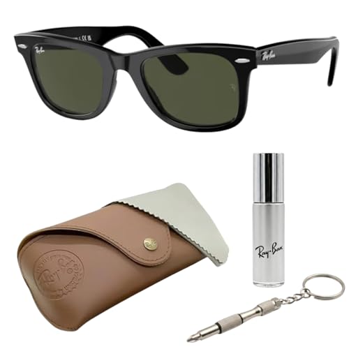 Image of Ray-Ban RB2140 ORIGINAL WAYFARER CLASSIC Square Shape Sunglasses for Men & Women with Official Eyewear Kit