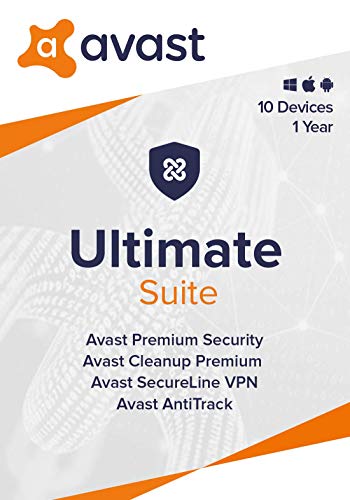 Avast Ultimate 2021 | 10 Device Antivirus, Cleaner, & VPN | 1-Year Online Code
