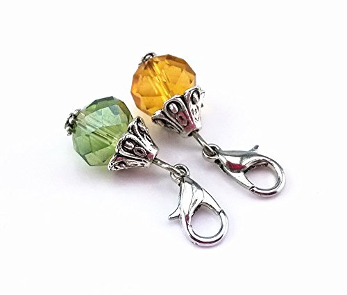Yueton 20Pcs Assorted Color Crystal Dangle Charms Pendant With Lobster Clasp Jewelry Making Accessory Fit Floating Locket Charms Necklaces #TOP4