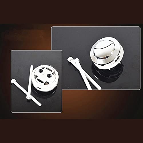 Bouton de chasse d'eau - Bouton poussoir double pour réservoir d'eau de toilette, interrupteur de chasse d'eau rond, diamètre supérieur 7 cm, compatible avec les réservoirs de toilettes standard