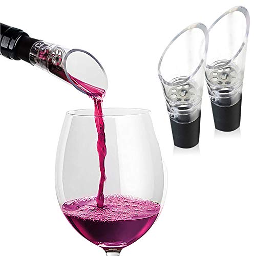 Trovety Wine Aerator Pourer Spout – 2-In-1 Diffuser Oxygenator And Pouring Dispenser For Enhanced Smoother Flavors Of Red Wines – Robust Acrylic Plastic And Silicone Rubber Aeration Breather (1) #TOP2