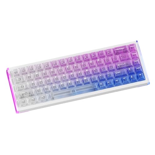 Image of DAREU COOL68 65% Hall Effect Magnetic Switch Gaming Keyboard with 8000Hz Polling Rate,Rapid Trigger,Adjustable Actuation,SOCD,0.1ms Latency,Gasket Mount,Clear keaycaps,Hot swappable,RGB Light