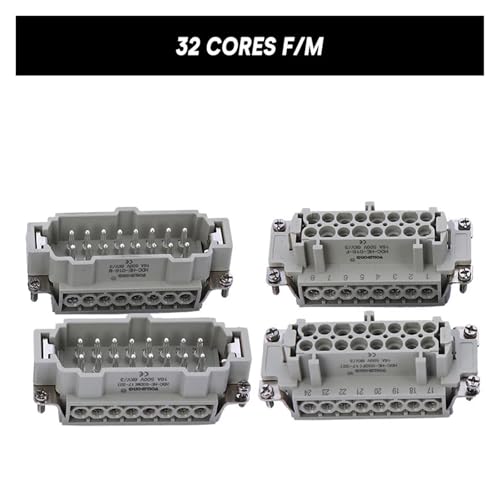 Conector rectangular industrial HE-24B impermeable de 6 núcleos para conexiones fiables 4