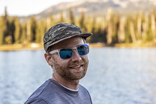 Suncloud Hundo Polarized Sunglasses - Matte Crystal/Polarized Blue Mirror