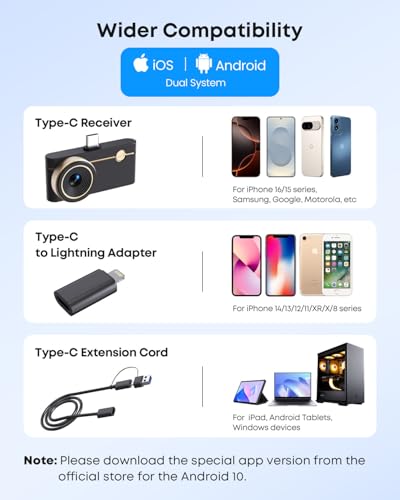 Image of Thermal Master P3 - Thermal Camera for iOS & Android, 8mm Macro Vision Infrared Imager w /Manual Lens, 512x384 Super Ir Resolution, 3.6℉ Accuracy, 35mk NETD, Work for Home PCB Inspection, Black