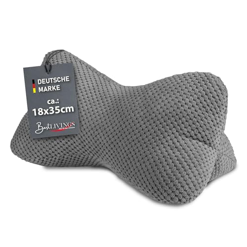 Bestlivings Leseknochen - Nackenknochen 18x35 cm weiches Lesekissen, Öko-Tex, ergonomische Form für Nacken- oder Lendenstütze, Tablettkissen für...