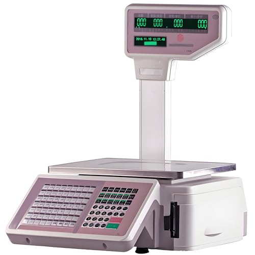 LMzythrop Basculas Digitales Comerciales,Balanza de Control Carga Máxima 30kg Precisión 10g Basculas Comerciales con Impresora de Etiquetas LCD Balanza de Báscula LMzythrop Basculas Digitales Comerciales,Balanza de Control Carga Máxima 30kg Precisión 10g Basculas Comerciales con Impresora de Etiquetas LCD Balanza de Báscula