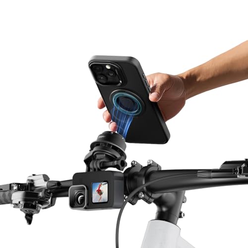 Support magnétique téléphone moto anti-vibrations à verrouillage sécurisé 360°