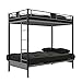 DHP Screen Metal Bunk Bed with Ladder, Silver/Black