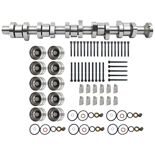 Niceke Jeu d'arbres à cames + 10 × Poussoirs hydrauliques 038109309A 070109101Q 2.5 R5 TDI Compatible avec BNZ BPC BPD BPE - Image 3