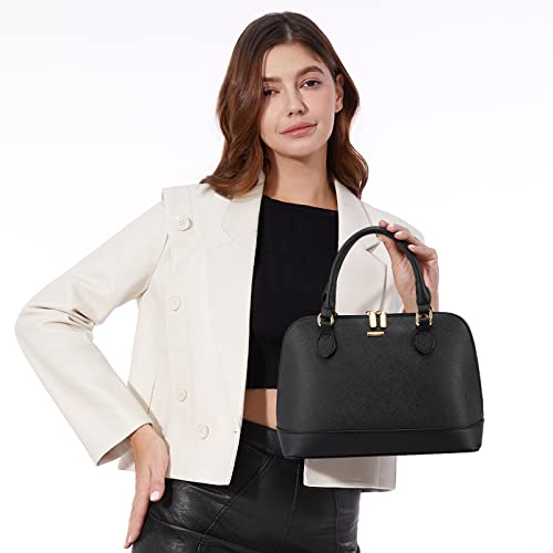 Image of LOVEVOOK Purse for Women Crossbody Bags Classic Double Zip Top Handle Dome Satchel Bag