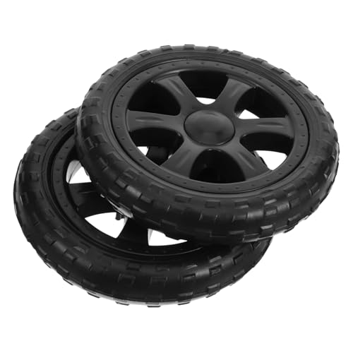 KONTONTY 2個 なショッピングカート用プラスチック製交換ホイール 軽量で耐摩耗性 高荷重対応 スーパーや家用台車交換部品 スムーズ移動サポ