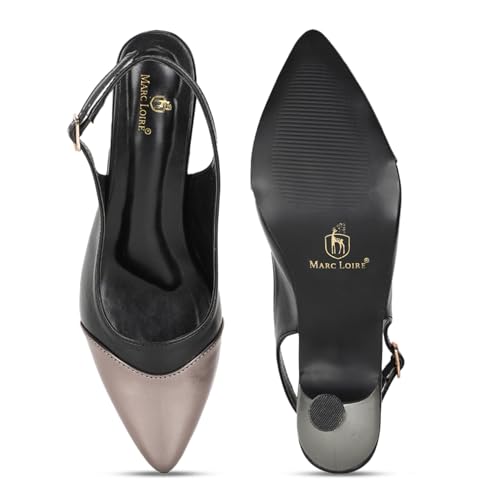 Image of Marc Loire Women Solid Pointed Toe Pump Shoes with Stilettoes Heels for Parties and Formal Occasions