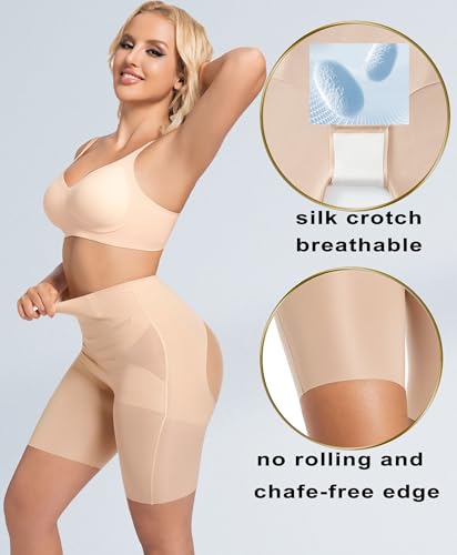 PRETTYWELL Shapewear Tummy Control Shorts for Women, Comfort High Waisted Body Shaper, Seamless no Rolling Thigh Slimmer4