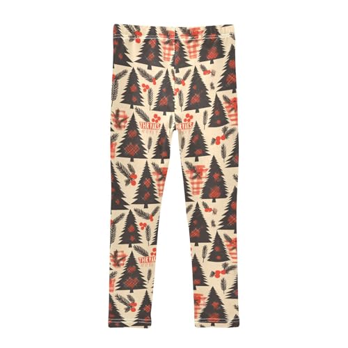 Buffalo Plaid Christmas Trees Kids Baby Girls Legging Stretch High Waisted Athleisure Pants Sports2