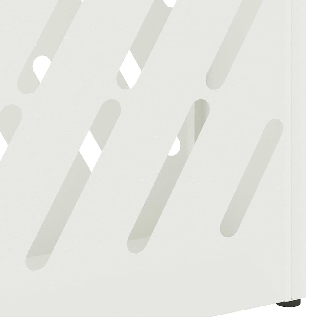 vidaXL Porte-Parapluie Blanc Acier 28x12x41 cm Moderne Design rectangulaire