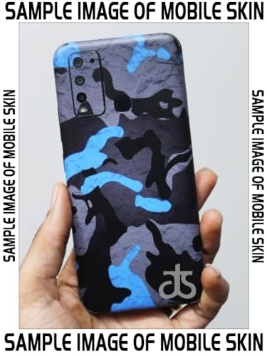 Image of AtOdds - Full Body Back Screen Guard Protector Film - Lamination Wrap Skin Sticker Compatible with REDMI 12 (5G) | Scratchproof Matte Finish (Design - Blue Camo)