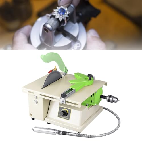 Sierra de Mesa Eléctrica, Sierra de Mesa para Bricolaje, Sierra Mesa de Precisión, Potencia De 1380W, Capacidad Corte Plataforma 50mm, Esmerilado Piedras Preciosas, Trabajo En Madera Y Tallado DIY