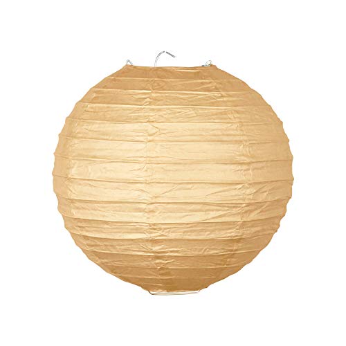 Boule Papier Sable 20cm - Lampion Papier en Papier de Riz - Lanterne Japonaise Sable pour Décoration de Mariage, Anniversaire, Fêtes