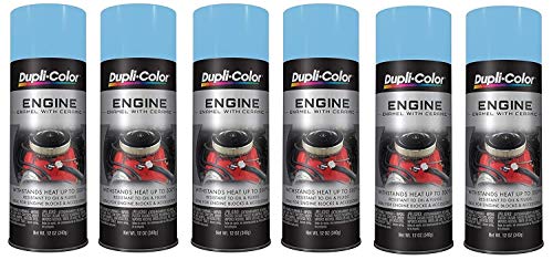 Dupli-Color DE1610 Ceramic Pontiac Blue Engine Paint - 12 oz. (6)