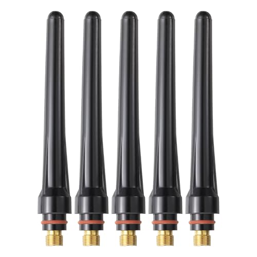 sourcing map 5pcs TIG Back Cap 57Y02 Fit Welding Torch WP-17, WP-18, WP-26 Long Back Cap for TIG Torch Part Accessory Replacement Part