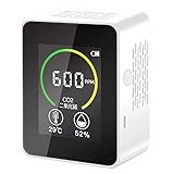 Elikliv Detector de CO2, Medidor Inteligente de Calidad del Aire para Contenido de Concentración de CO2, Analizador de Calidad de Aire de Temperatura y Humedad