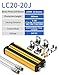 HZVEKCRI 1pcs Safety Light Curtain Sensor 20mm Resolution Intermediate Relay Output Industrial Grating Barrier Protection Device 24V DC(20MM Pitch 20 Beam)