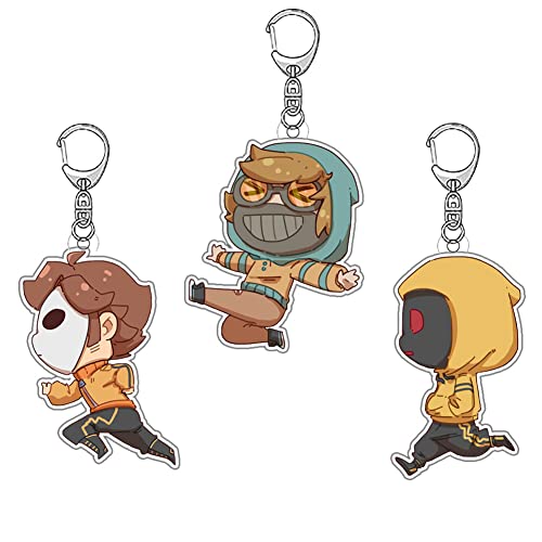 FHLONG Ticci Toby Keychain set,Ticci Toby Cosplay Costume Prop Accessories for Fans