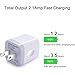 USB Wall Charger, Double Dual Port 2.1Amp Fast Brick Base Adapter Charging Block Charger Cube Plug Box for iPhone 16 Pro Max 15 14 13 12 11 Pro X 6 6S 7 8 Plus, iPad, Samsung, Android