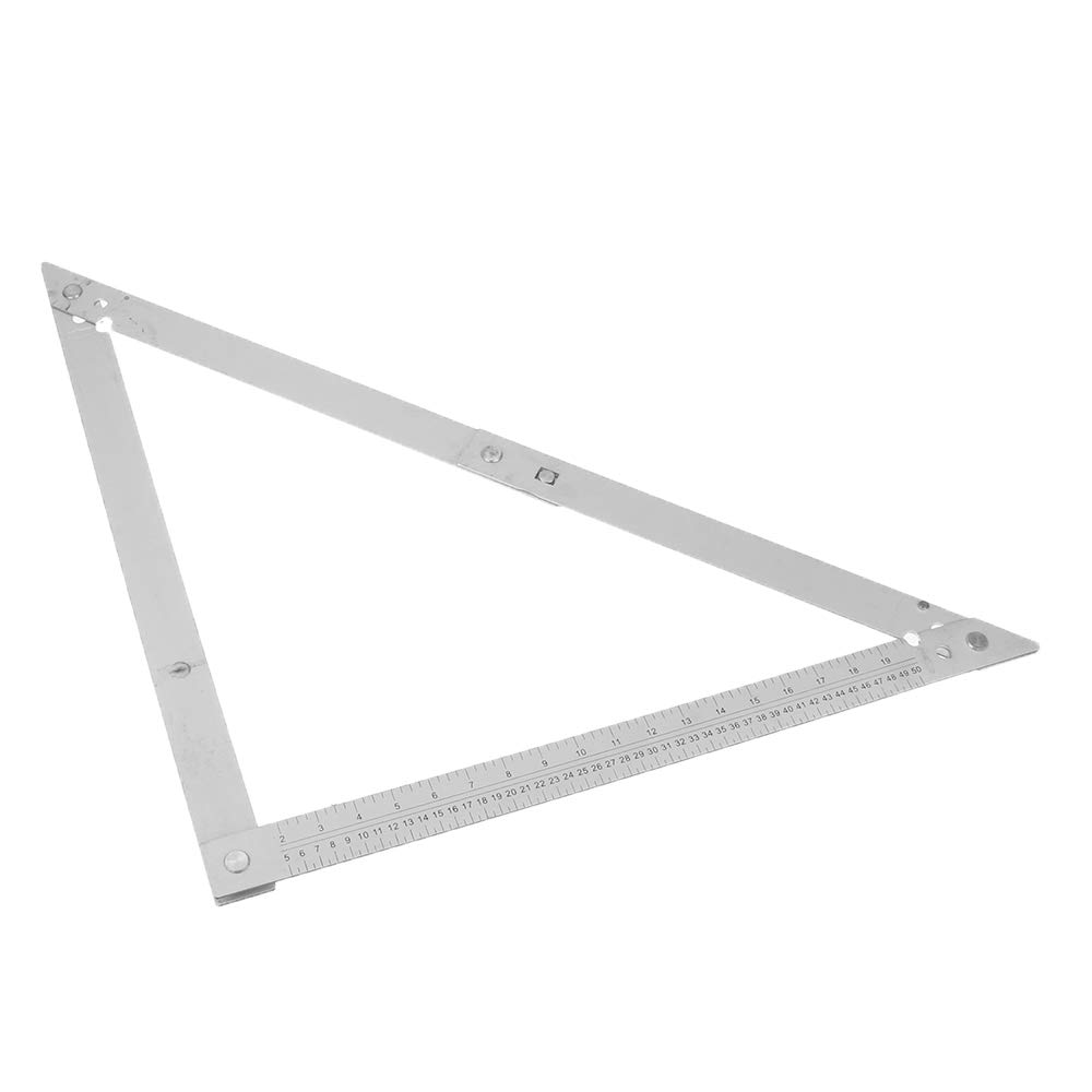 Règle d'angle de règle de triangle pliante en alliage d'aluminium Outils de mesure et de dessin pour le travail du bois - S