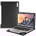 Navitech Black Real Leather Folio Case Cover Sleeve For The Lenovo Yoga 710 14"