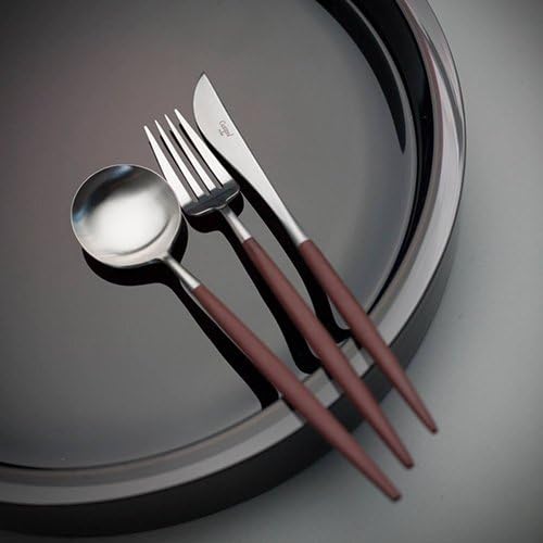Cutipol Goa Brown/silver Series Home Dinner Flatware Cutlery Set of 3 Pcs, Spoon, Fork, Knife, Professional Cutlery Brand