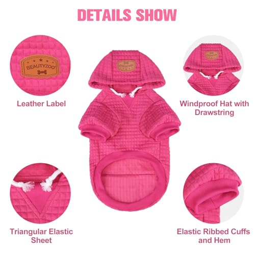 Image of BEAUTYZOO Dog Sweaters for Extra Large Dogs Girl Boy, XXXL Dog Hoodie with Pocket & Leash Hole, Soft Warm Waffle-Like Laminated Cotton Pet Clothes for Cold Weather, Doberman Great Dane Sweatshirt, 3XL