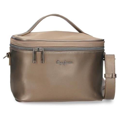 Pepe Jeans Women's Adaptable Toiletry Shoulder Bag, Beige, One Size