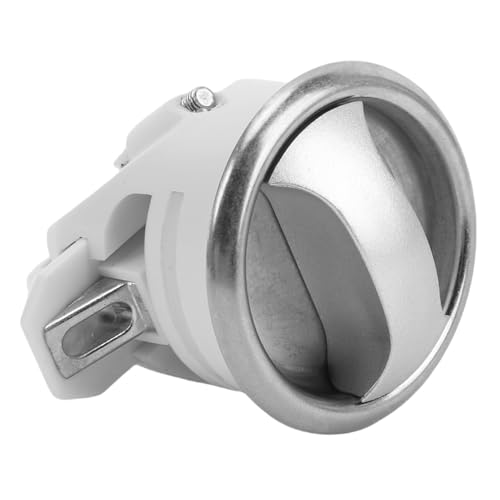 Aramox Inodoro Móvil de Aleación de Zinc Blanco y ABS Deslizante, Orificio de 43mm para Puertas de 15 a 18mm, Kit de Privacidad para RV, Yate, Autocaravana, Baño