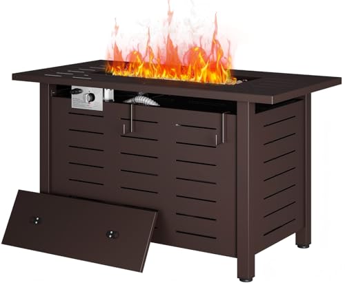 Aoxun 41 Propane Fire Pit Table with Cover