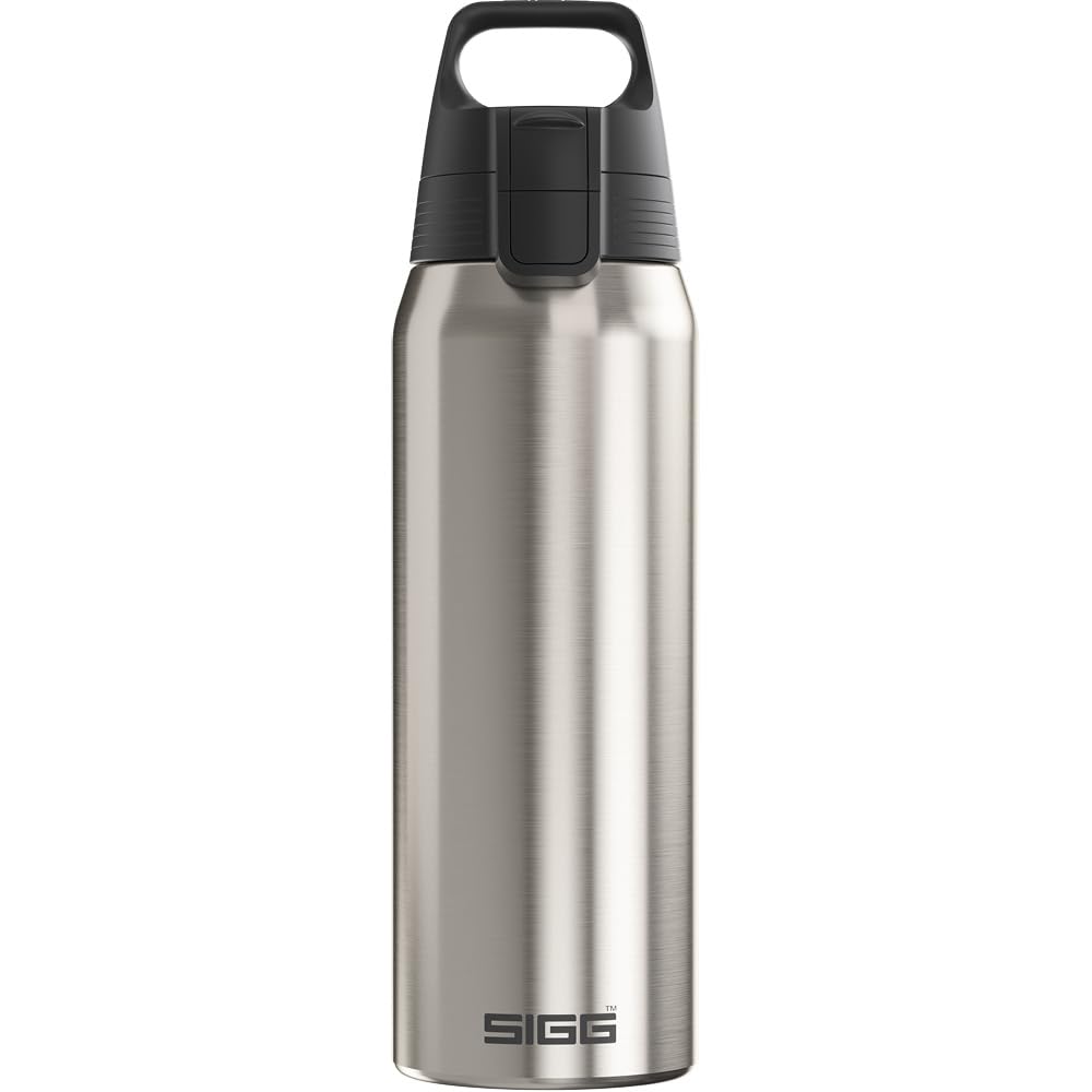 SIGG - Stainless Steel Insulated Water Bottle - Shield Therm One Brushed - Suitable for Carbonated Beverages - Leakproof - Dishwasher Safe - BPA Free - 90% Recycled - for the Outdoor - Silver - 0.75L โ image 1