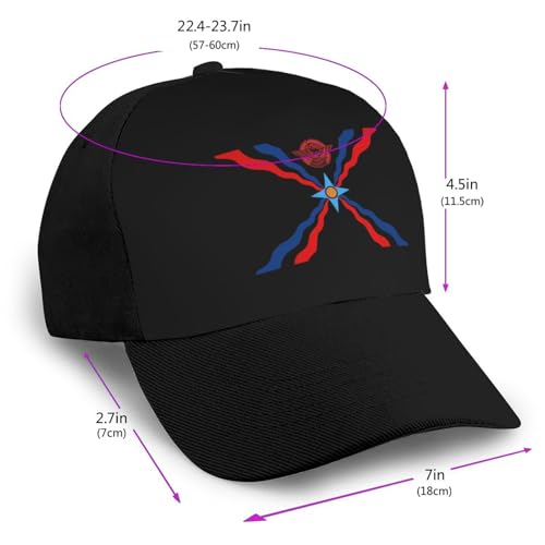 Assyrian Flag Unisex Classic Adjustable Curved Brim Baseball Cap, Trucker Hat2