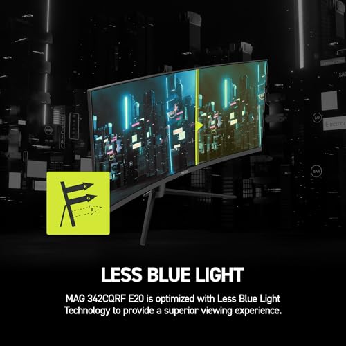 Image of MSI MAG 342CQRF E20 34-Inch UWQHD (1500R) Gaming Monitor, 3440 x 1440 Rapid VA, 200Hz, 0.5ms