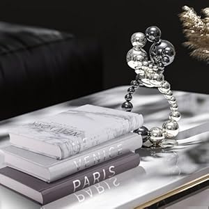 Set of 3 Decorative Books for Home Decor-Silver Foil Stamping Decor Books,Fashion Designer Books for Coffee Tables and Book Shelf Decoration Set of 3 Decorative Books for Home Decor Silver Foil Stamping Decor BooksFashion Designer Books for Coffee Tables and Book Shelf Decoration
