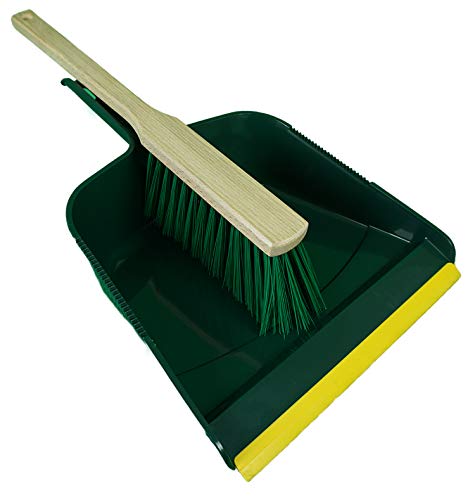 Hoch Tief Straßenbesen mit Teleskopstiel Kratzleiste Kehrgarnitur Set Stiel lang Kehrblech Handfeger (1, Straßenbesen + Kehrschaufel Set Langstiel) – Bild 5