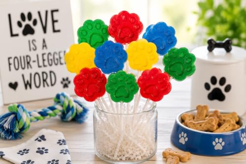 Fun Express Dog Paw Print Lollipops - 12 Pc Puppy Birthday Party Favors - image 5