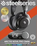 SteelSeries Arctis Nova Pro Omni – Hi‑Res-Wireless Gaming-Headset, 96 kHz/24 Bit, ANC, ClearCast Pro-Mic, KI-Geräuschunterdrückung, Mobile App, Mix 2,4 GHz + BT, OmniPlay PC+PS+Xbox – Graphit - 17