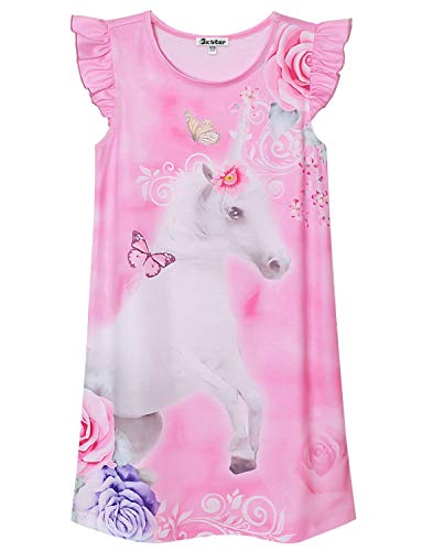 Nightgown For Little Girls Unicorn Nightdress Pink Floral Sleepwear Pajamas #TOP5