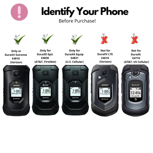 Cbus Fitted Leather Case With Rotating Belt Clip For Kyocer Duraxv Extreme Case (Verizon), Duraxe Epic (At&T), Duraxa Equip (Us Cellular) Black #TOP1